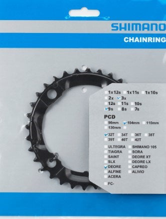 Shimano-Kette Top deore 9 V 4-Arm Y1LD98080 Black 32t