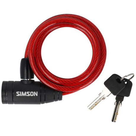 Simson spiraalkabelslot kinder 8mm 90cm