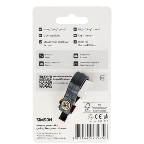 Simson bel race zwart
