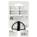 Simson fietsbel micro 23mm rubber elastiek bevestiging zwart