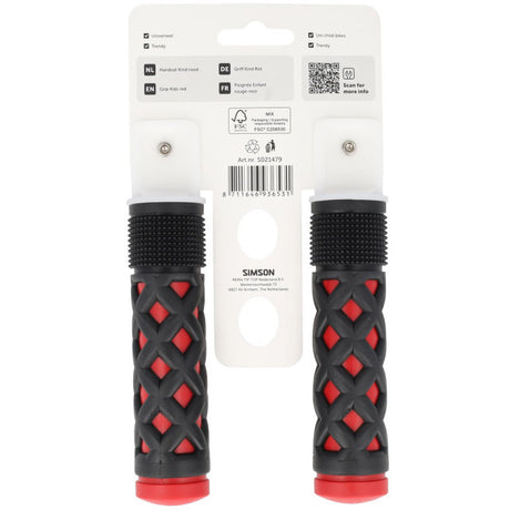 Simson handvatten kinder rood-zwart