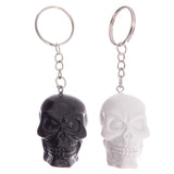 Schwarz-weißer Totenkopf-Schlüsselanhänger