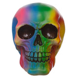 Wohnaccessoire mit Regenbogenschädel