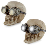 Wohnaccessoire im Steampunk-Stil mit Totenkopf und Brille