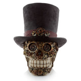 Wohnaccessoire im Steam-Punk-Stil mit Totenkopf und Zylinder