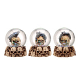 Totenkopf-Schneekugel mit Tier-Wohnaccessoire