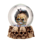 Totenkopf-Schneekugel mit Tier-Wohnaccessoire