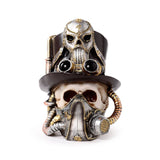 Steampunk-Totenkopf mit Gasmasken-Zylinder