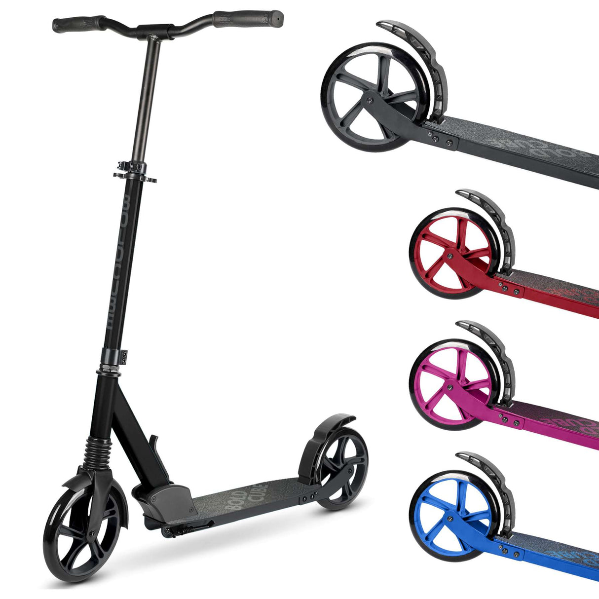 Boldcube großer 2-Rad-Roller – schwarz