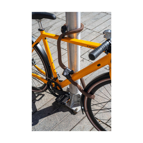 Abus Fahrradschloss Kettenschloss - Infinity Loop 1806 - Sicherheitsstufe 6 - Orange - 140 cm - geeignet für Elektrofahrräder und Cityfahrräder