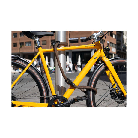 Abus Fahrradschloss Kettenschloss - Infinity Loop 1806 - Sicherheitsstufe 6 - Orange - 140 cm - geeignet für Elektrofahrräder und Cityfahrräder