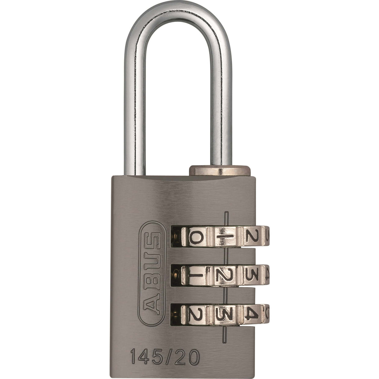 Abusova številka Padlock 145 20 Titan - siva - 5 cm