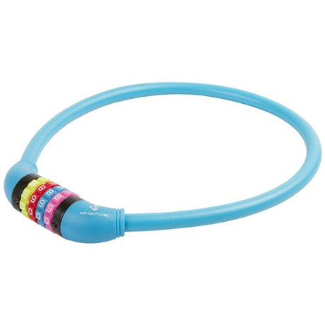 M-Wave Zahlenkabelschloss Silikon blau 65cm12mm