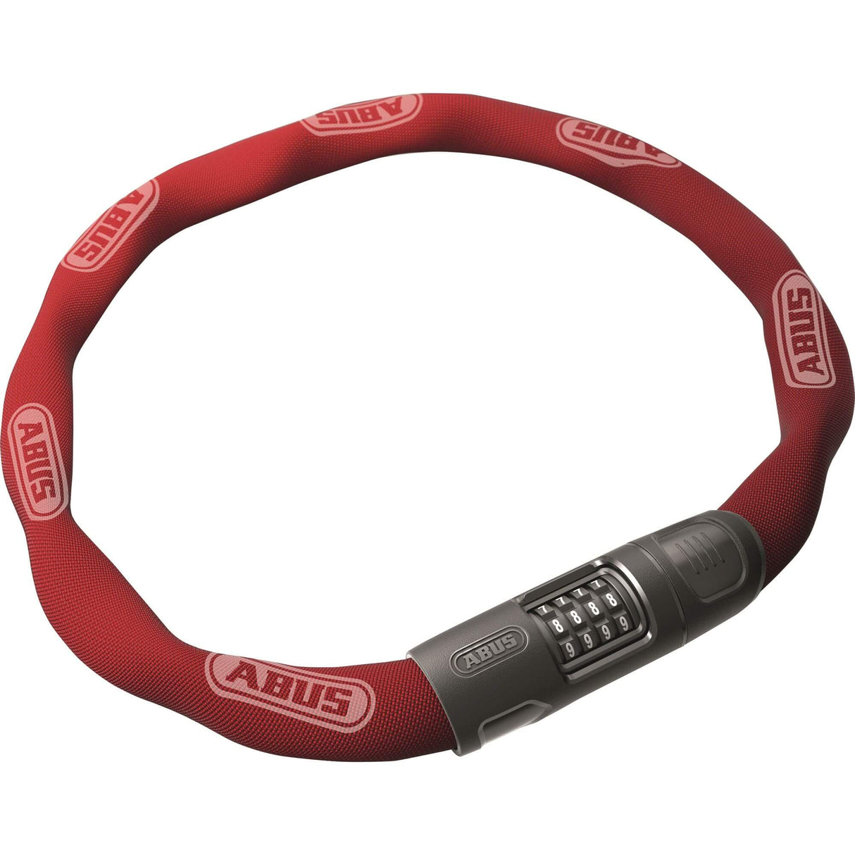 ABUS -Kettenschloss 8808C 85 Rot, 8 mm Quadrat, einstellbarer Code