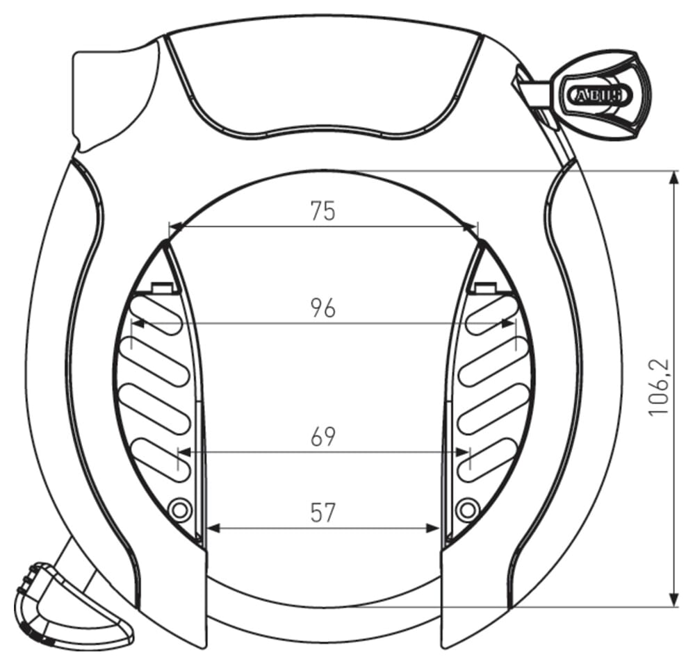 Abus Pro Shield Xplus 5955 Art2 Black Ring Lock 9 15 15