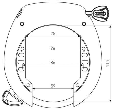 ABUS SHIELD XPLUS 5755L ART 2 BLACK RING LOCK