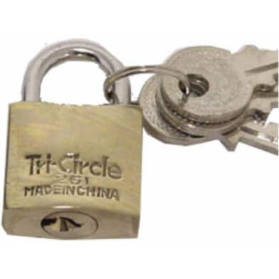 Tri -Circle padlock - Gray, key closure, 20mm