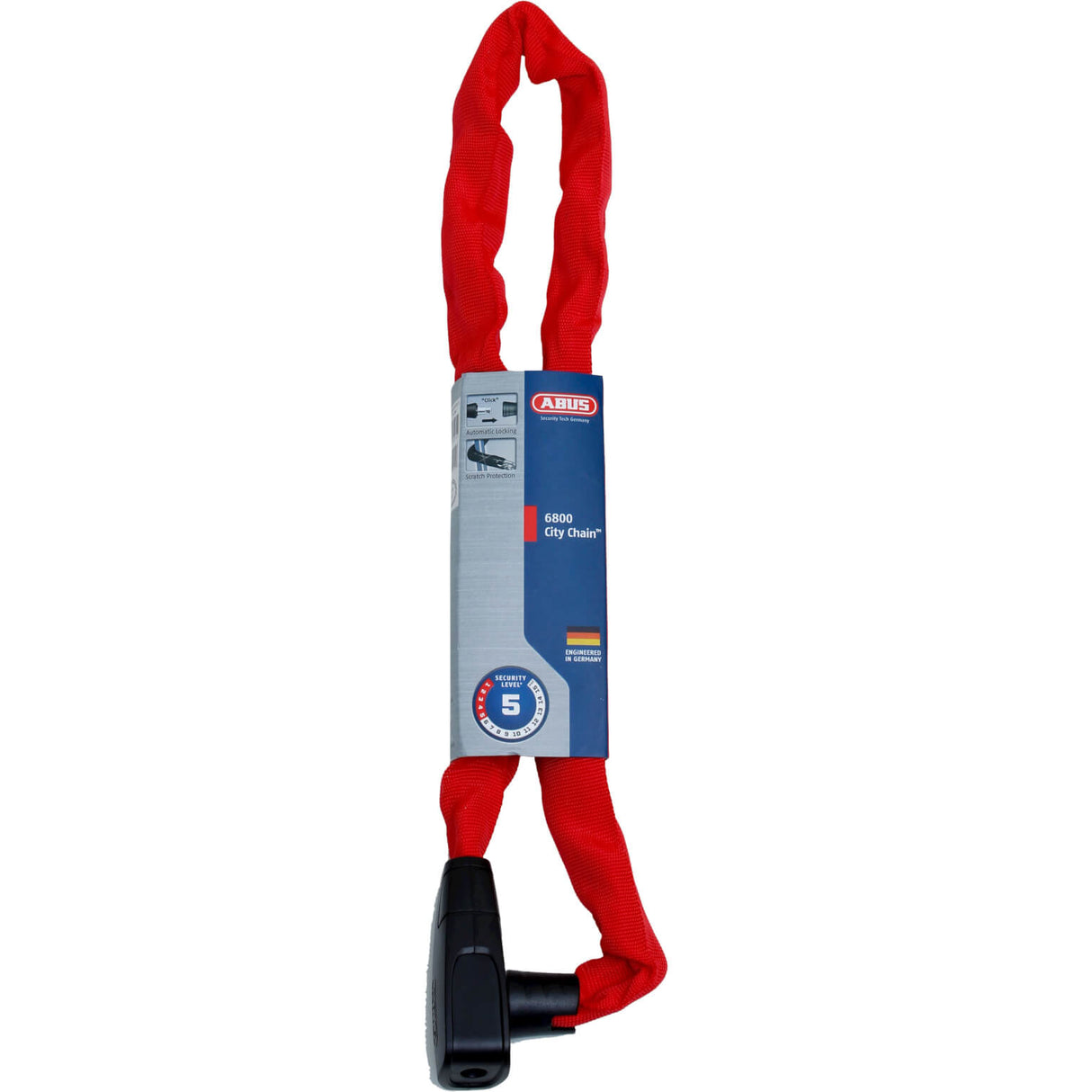 Abus CityChain 6800 85 Rood - Fietskettingslot