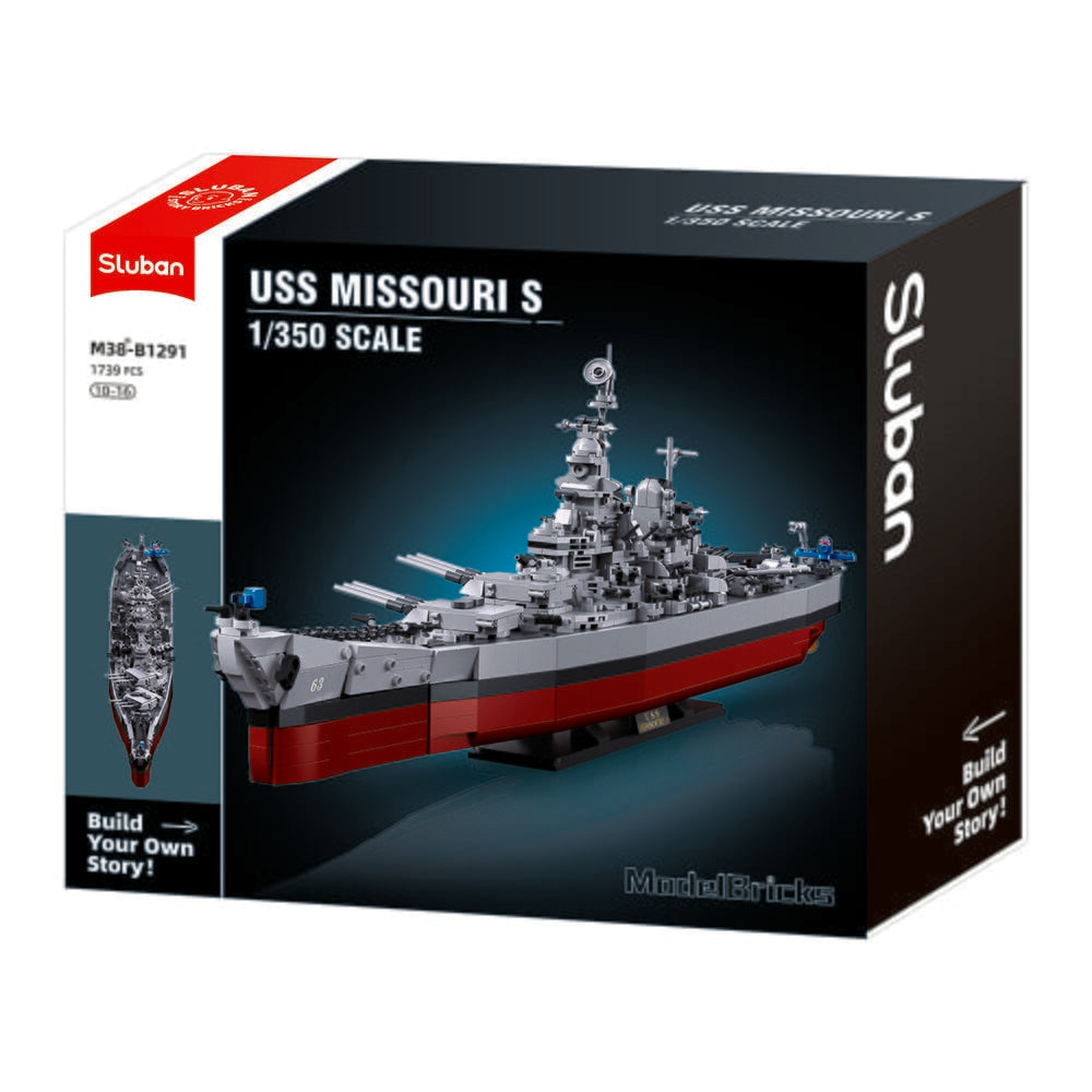 Sluban Modellbausteine Schlachtschiff USS Missouri 1:350 (M38-B1291)