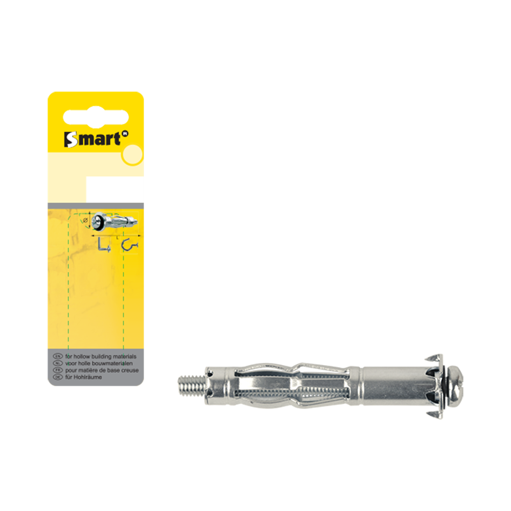 Pgb-europa smart | Metallhohldübel m5x52 verzinkt | 4 Stück sm0hwp001050052h