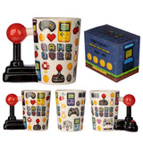 Game over Joystick Pixel – Keramikbecher mit Henkel