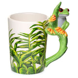 Keramiktasse mit Laubfrosch-förmigem Henkel