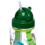 Ecozen Kinderwasserflasche 450 ml mit Flip-Strohhalm Dinosauria Jr