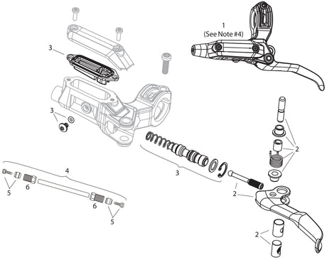 Sram Scheibenbremse DB4 Scheibenbremsen DB4 rechts mattschwarz