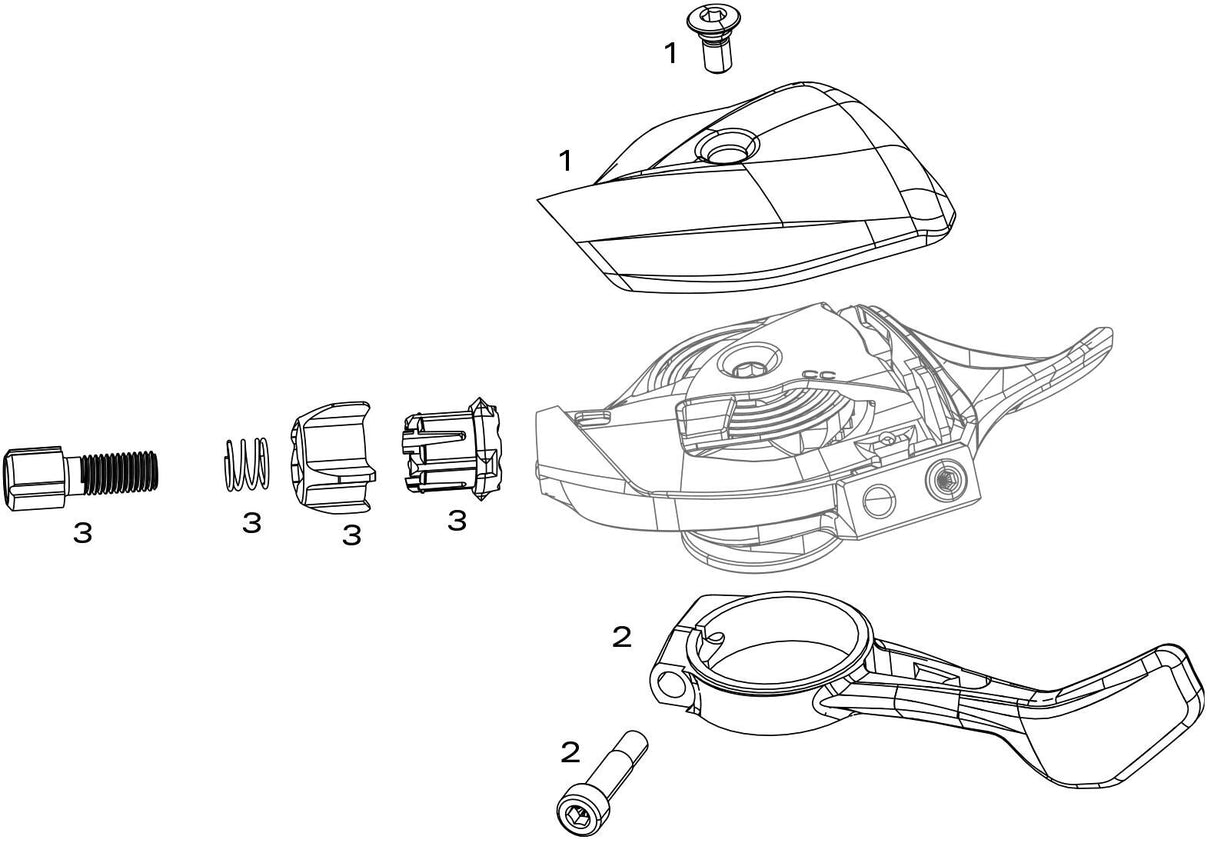 Sram Daumenversteller x01 dh Trigger x01 dh 7sp schwarz