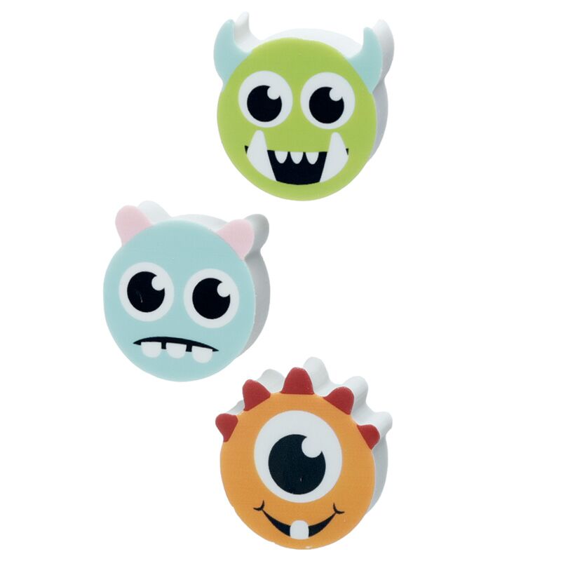 Set mit 3 Monster-Radiergummis von Monstarz