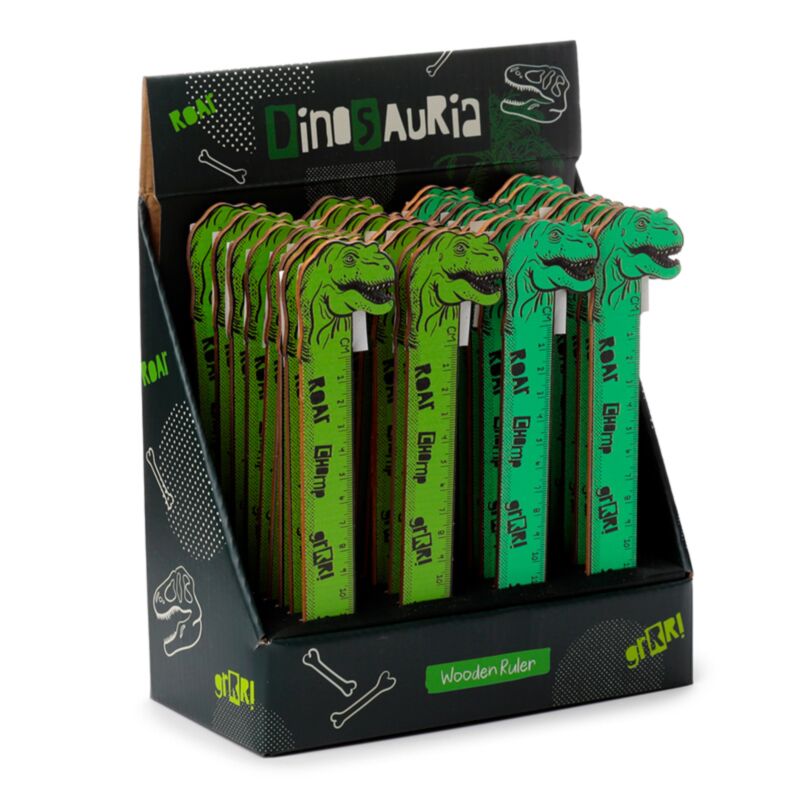 Dinosaurierförmiges oberes Holzlineal (15 cm)
