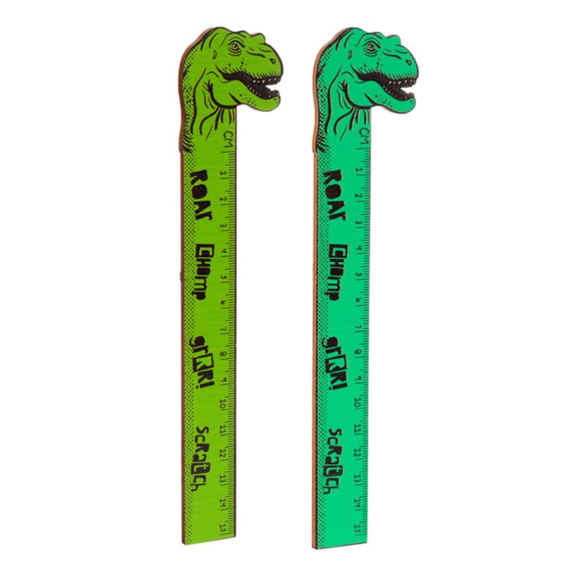 Dinosaurierförmiges oberes Holzlineal (15 cm)