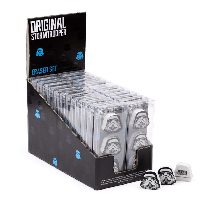 3er-Set der originalen Stormtrooper-Radiergummis