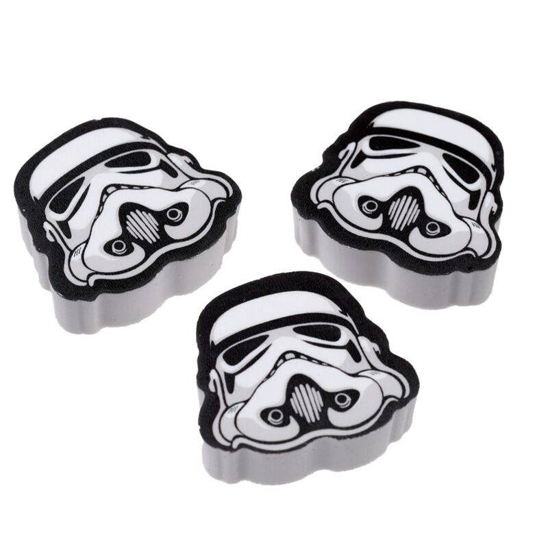 3er-Set der originalen Stormtrooper-Radiergummis