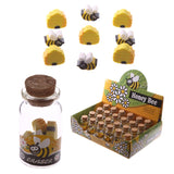 Honigbienen-Radiergummis im Miniglas mit Korkdeckel