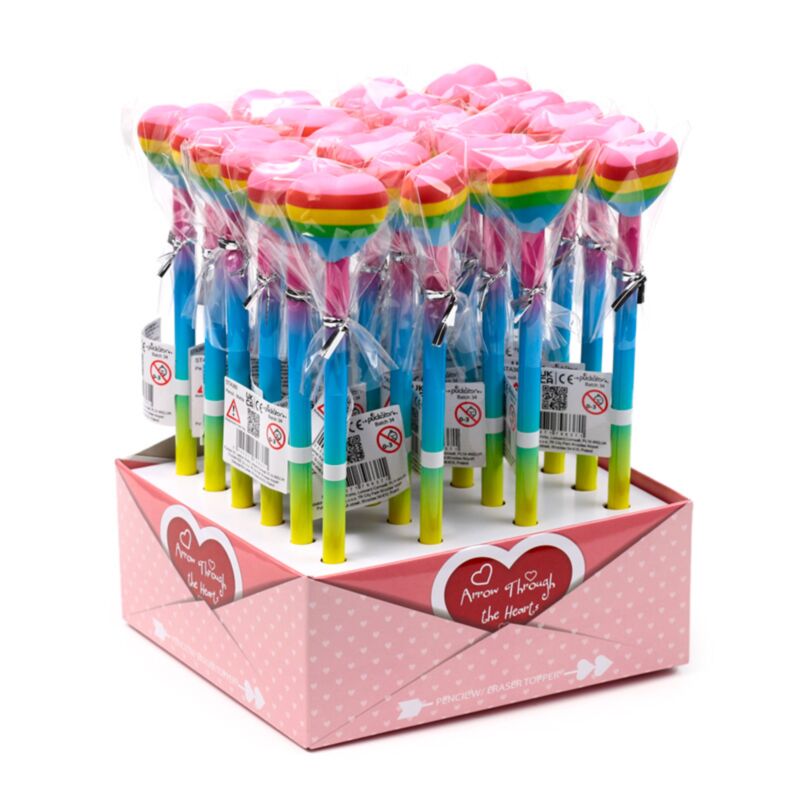 Regenbogenherz - Radierstift