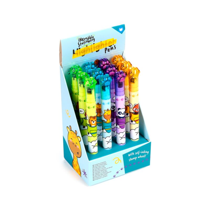 Adoramals wilder 2-in-1-Textmarker mit Stempelrad