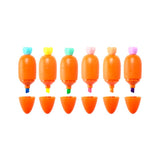 Unglaubliches Karotten-Textmarker-Set, 6 Stück