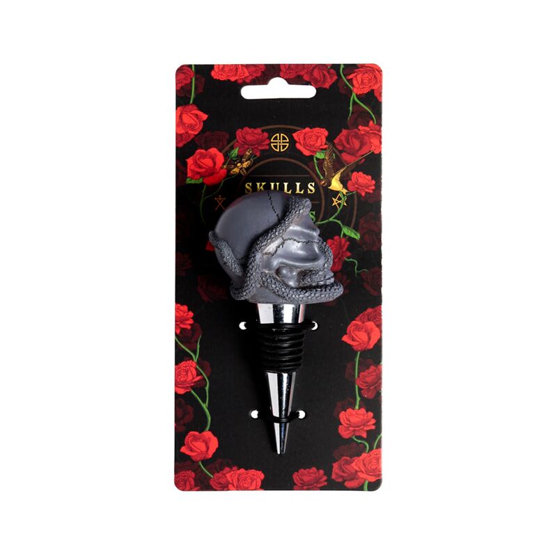 Totenkopf-Rosen-Totenkopf- und Schlangen-Flaschenverschluss