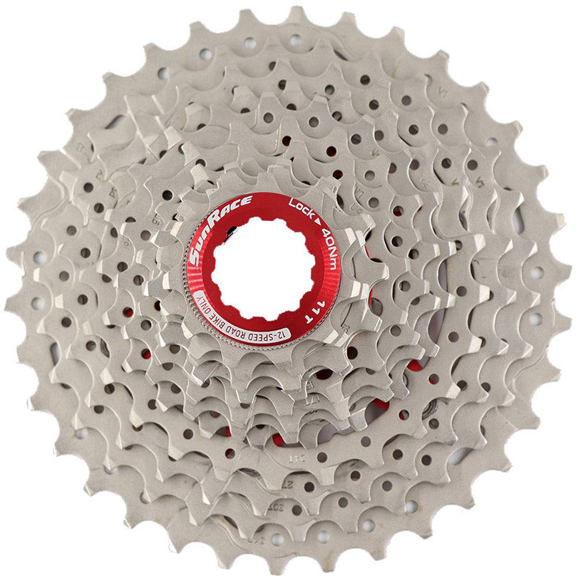 Sunrace Kassette CSRZ800 12V 11-30T Silber Rot