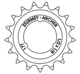 Sturmey-archer Europa n.v. SA-Ritzel 1 8 extra tief 17 Zähne
