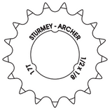 Sturmey-Archer Europe N.V. Kettenrad Sturmey Archer 17t – 1 8 flaches Modell – Chrom