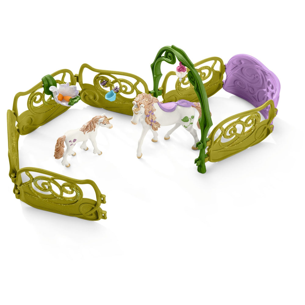 Schleich Bayala glitzernd Blumenhaus mit Einhörnern, ich