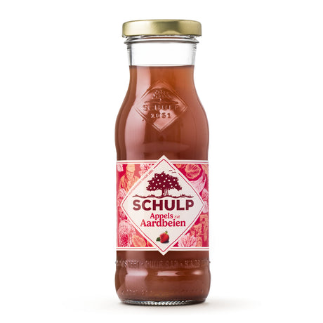 Schulp appel aardbeiensap flesje (15x 20cl)