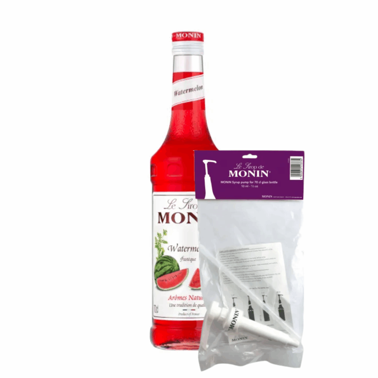Monin Sirup Himbeere (70 cl) + Siruppumpe (10 ml)