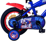 Sonic Prime Prime Prime Children's Bike Boys 12 Inch Blue Red Two Hand Brakes