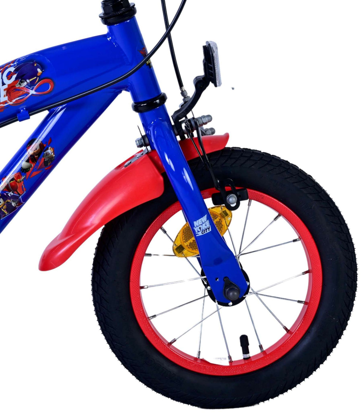 Sonic Prime Prime Prime Children's Bike Boys 12 Inch Blue Red Two Hand Brakes