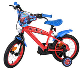 Spiderman Spider-Man Kinderfahrrad – Jungen – 14 Zoll – Blau Rot – Zwei Handbremsen