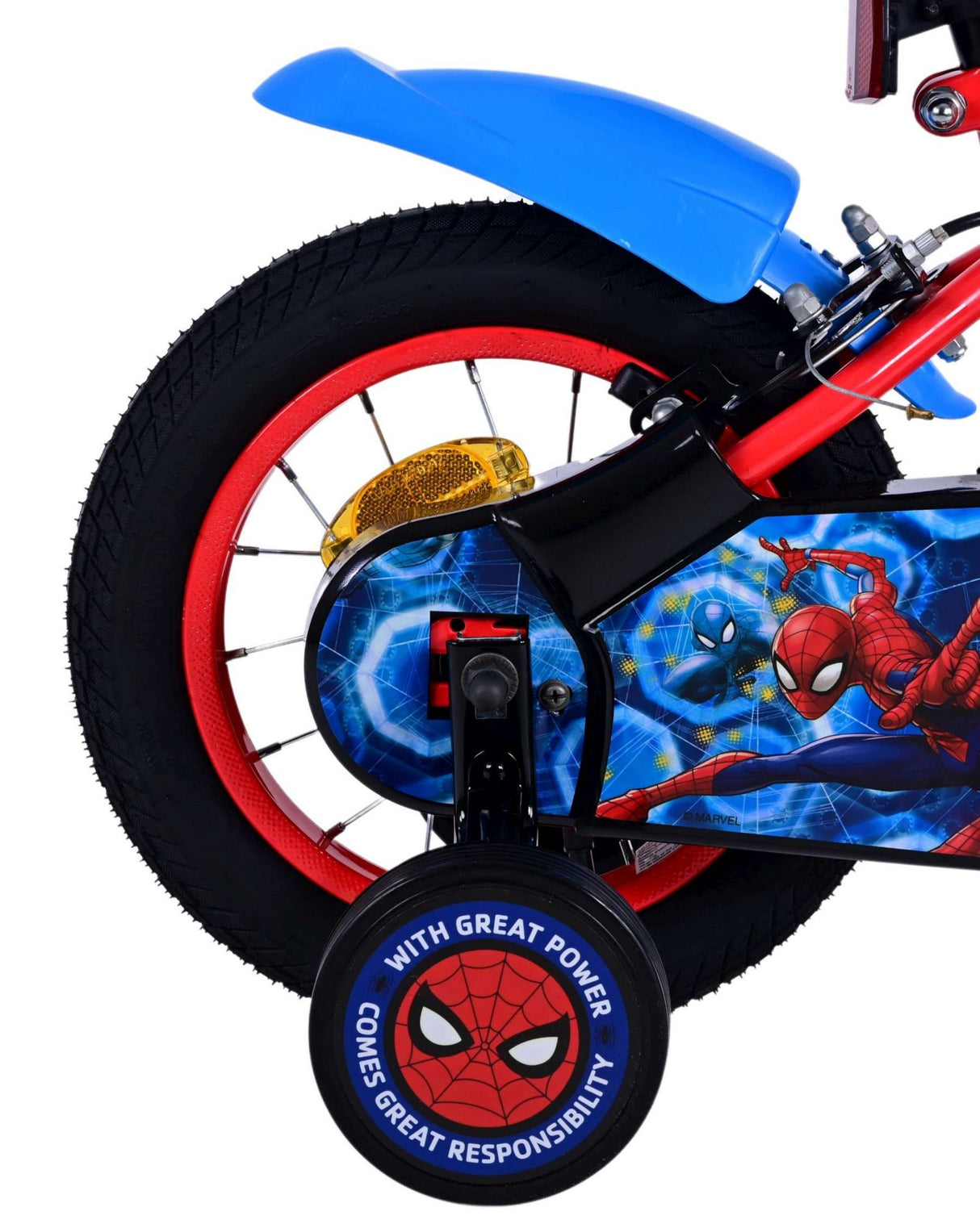 Spiderman Ultimate Spider-Man Otroški kolesarski fantje 12 palčni modro rdeči dve ročni zavora