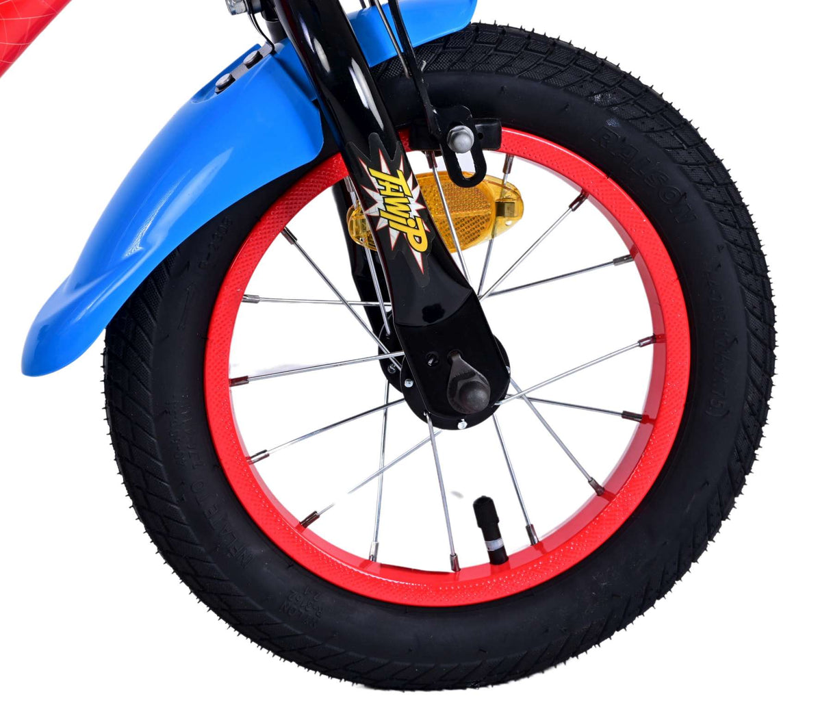 Spiderman Ultimate Spider-Man Bike Bike Bike Boys 12 pulgadas Rojo de dos frenos de manos